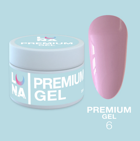 LunaMoon Premium Builder Gel 6, 30ml, Dark Nude