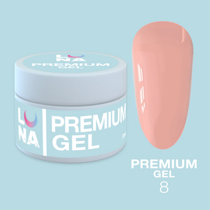 LunaMoon Premium Builder Gel 8, 30ml, Lilac Nude