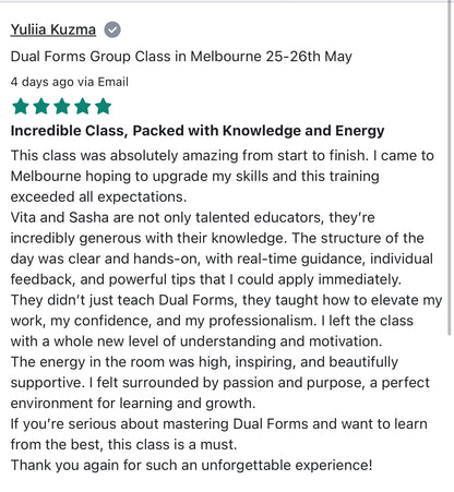 Sydney  Dual Forms Group Class!!!