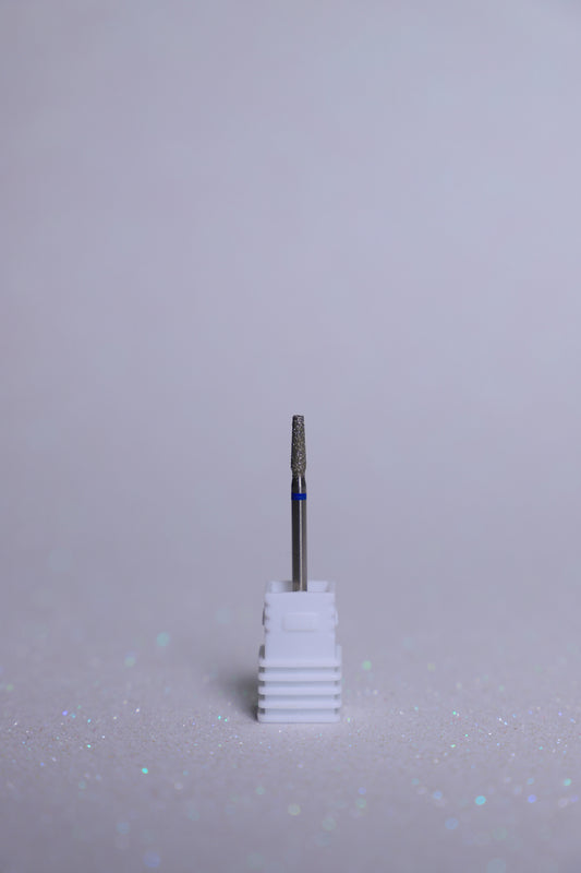 Diamond Cylinder E-File Nail Drill Bit - Medium Grit(Blue)2mm/8mm